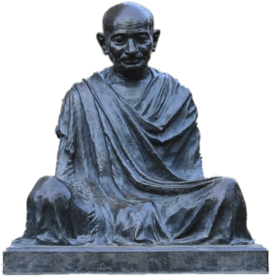 Mahatma Gandhi Statue Sculpture PNG Image