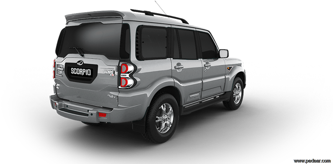 Mahindra Scorpio S U V Rear View PNG Image