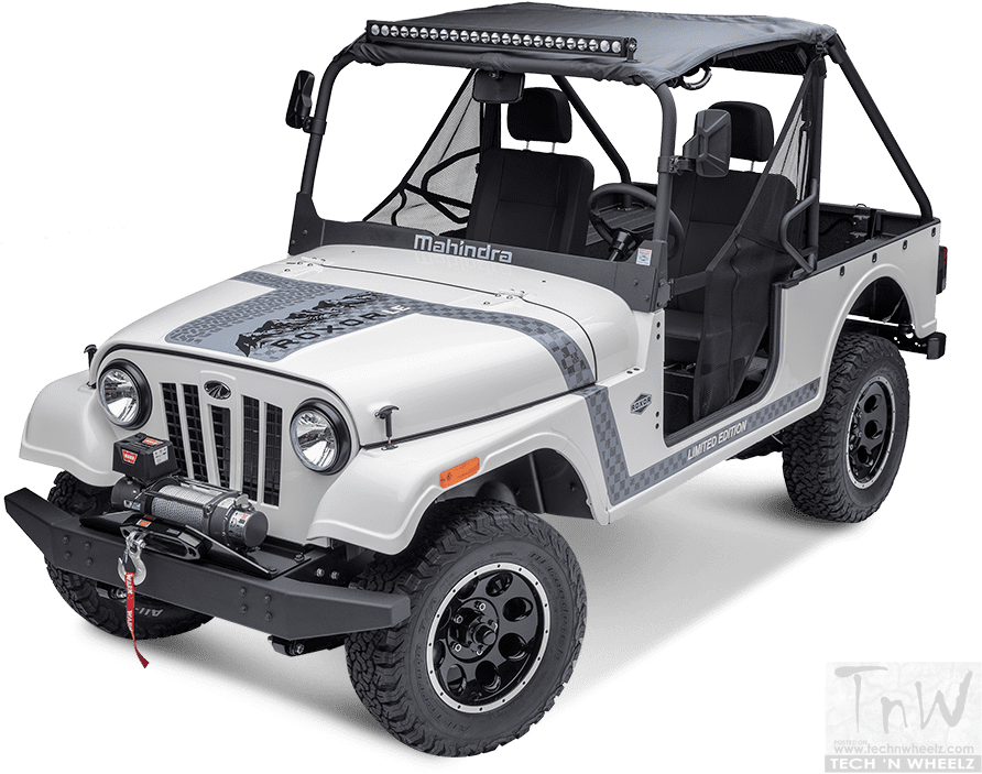 Mahindra Thar Offroad Vehicle White PNG Image