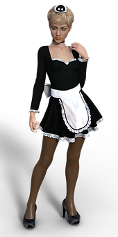 Maid Outfit3 D Model PNG Image