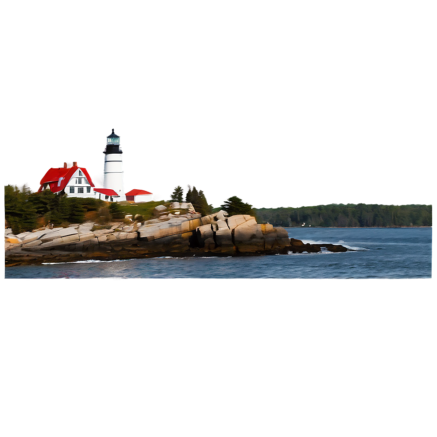 Maine Lighthouse View Png 80 PNG Image