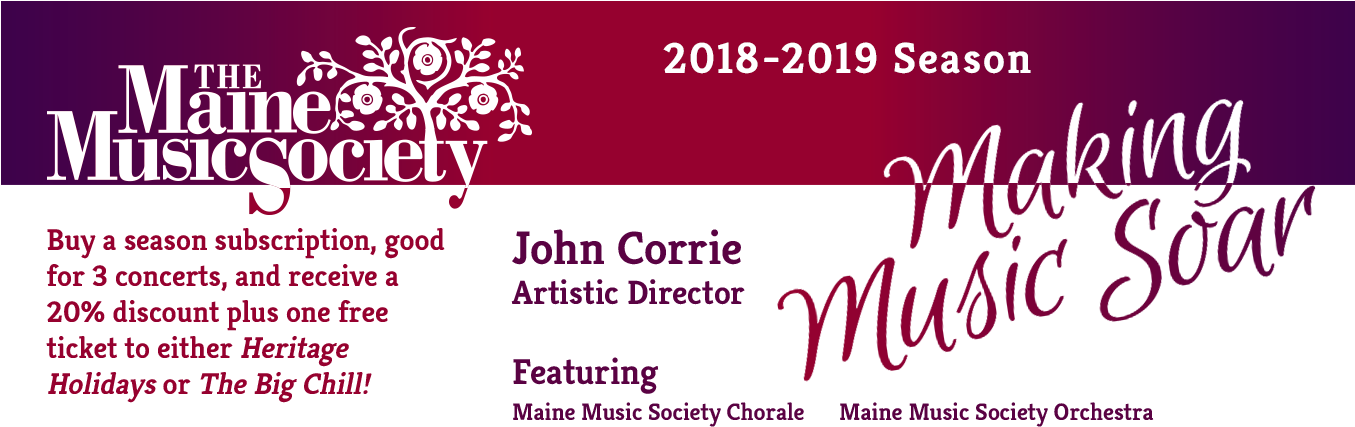 Maine Music Society20182019 Season Banner PNG Image