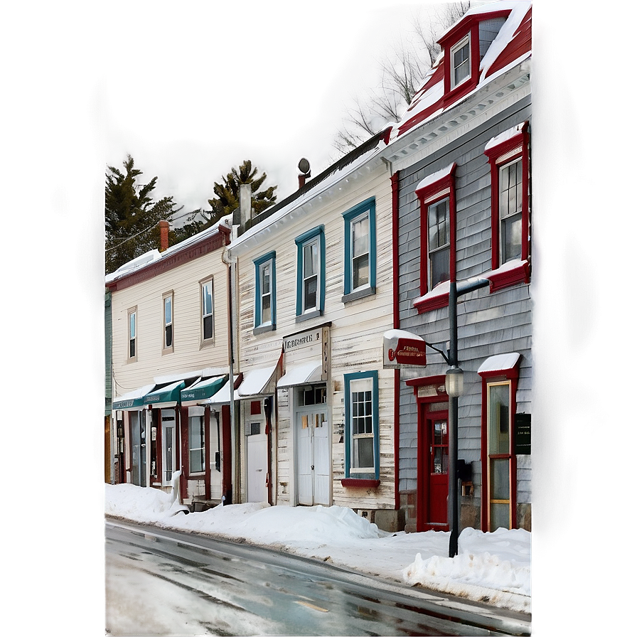 Maine's Quiet Snowy Streets Png 06202024 PNG Image