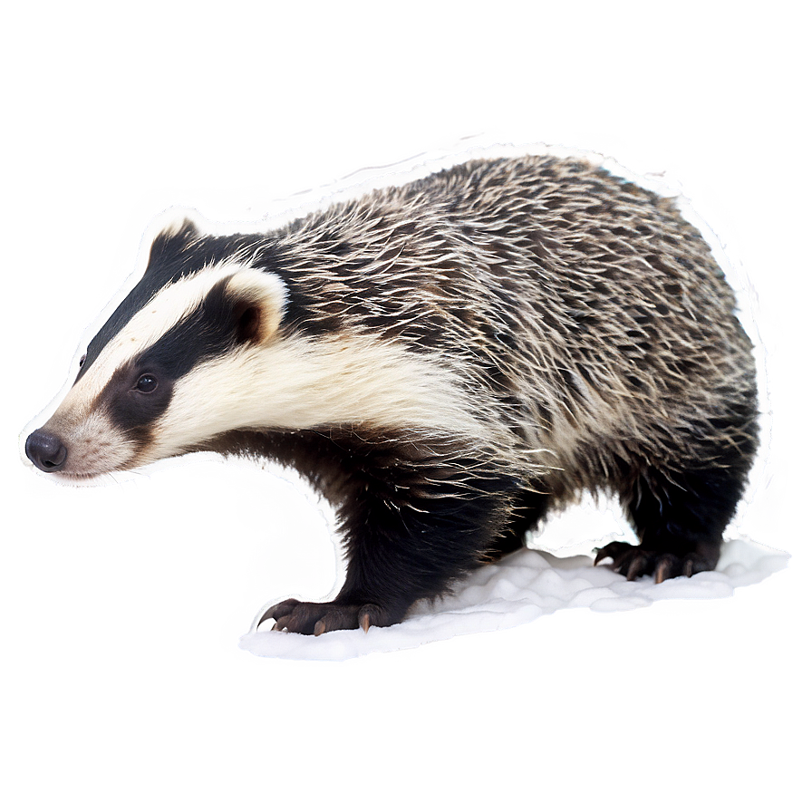 Majestic Badger In Snow Png 06242024 PNG Image