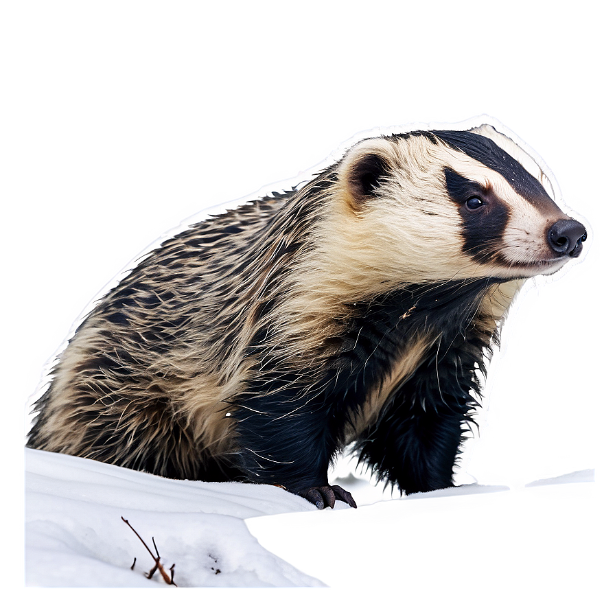 Majestic Badger In Snow Png 65 PNG Image