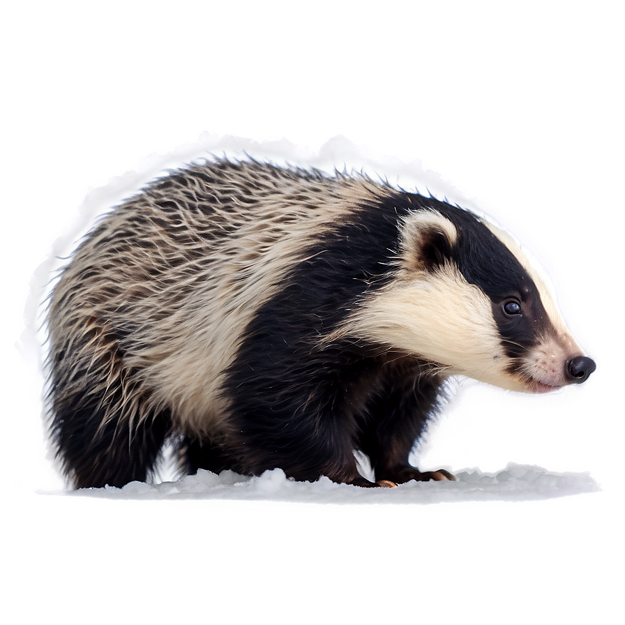 Majestic Badger In Snow Png Pxl31 PNG Image