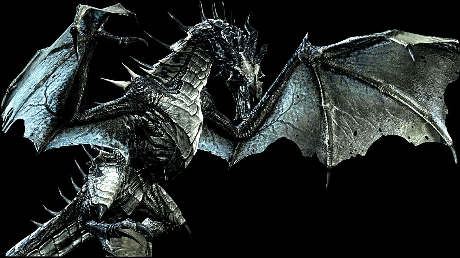 Majestic_ Black_ Dragon_ Artwork PNG Image