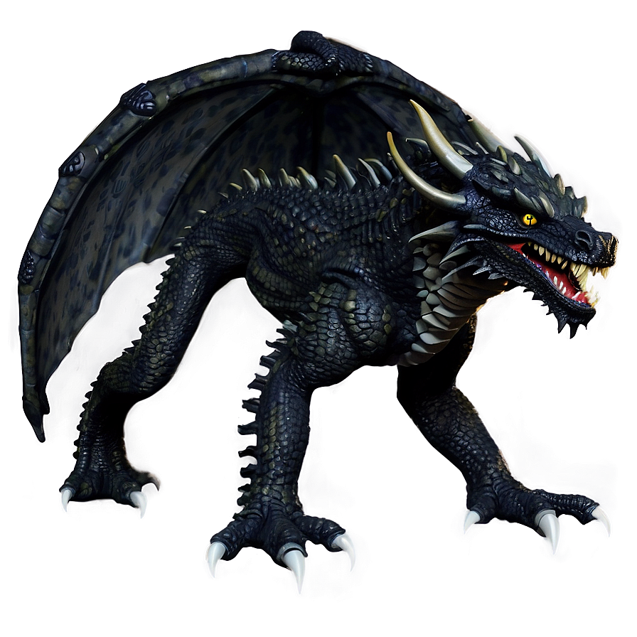 Majestic Black Dragon Png Bec91 PNG Image