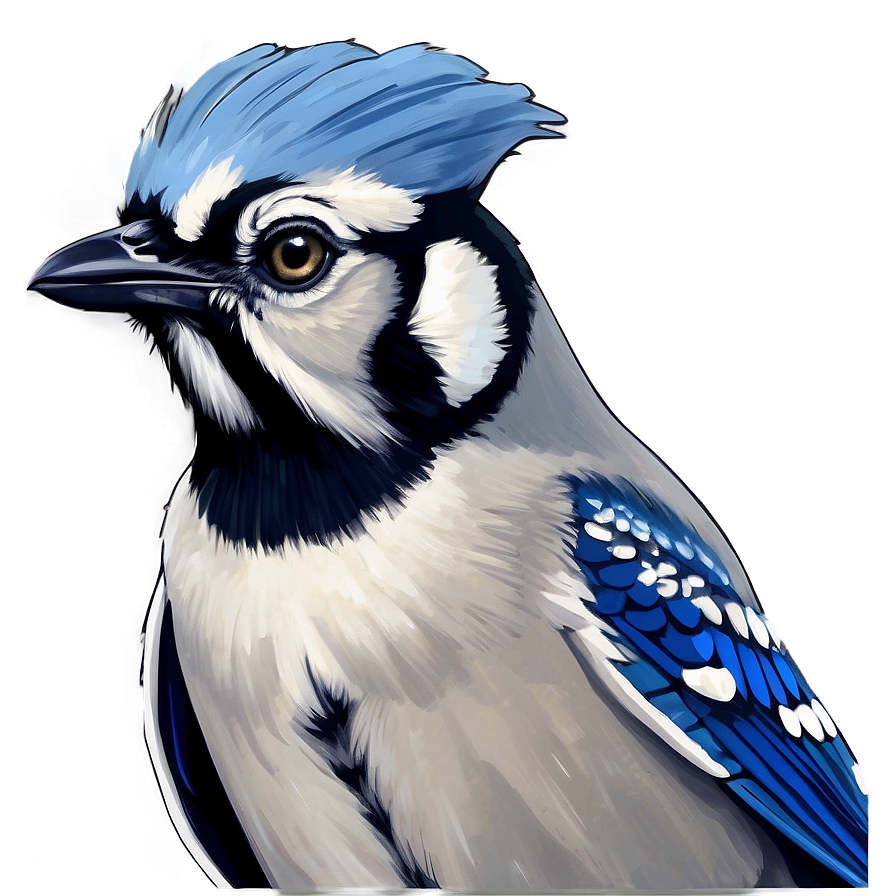 Majestic Blue Jay Portrait Png 06262024 PNG Image