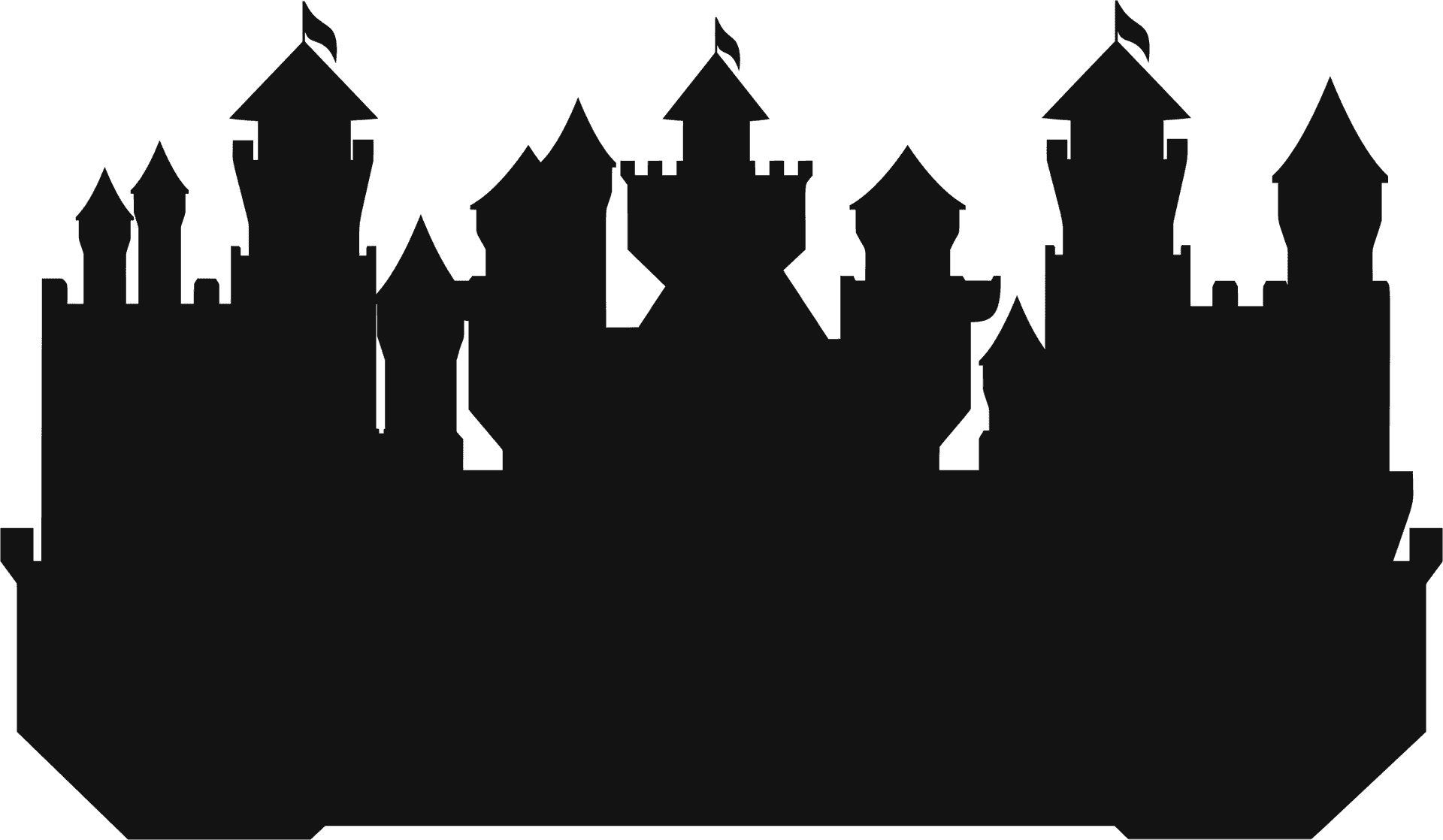 Majestic Castle Silhouette.png PNG Image