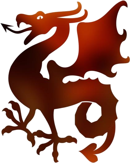 Majestic Dragon Silhouette PNG Image