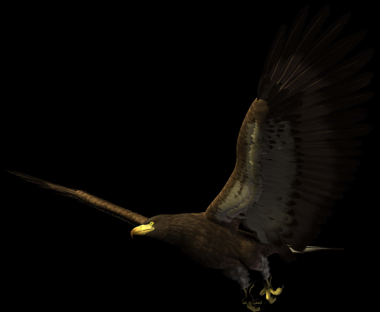 Majestic Eaglein Flight PNG Image