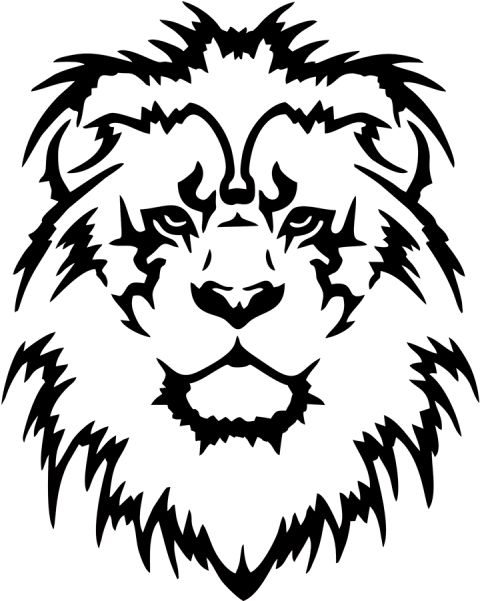 Majestic Lion Tattoo Design PNG Image