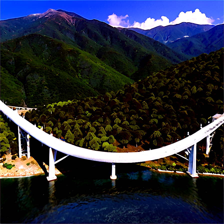 Majestic Mountain Bridge Png Vyd PNG Image