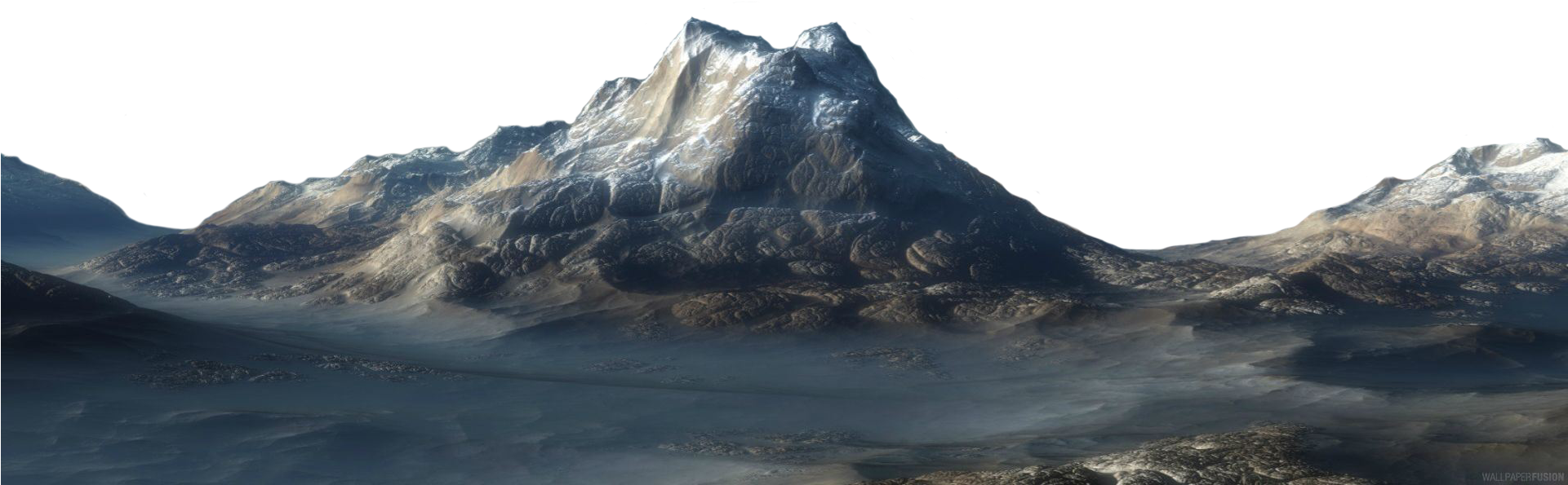 Majestic Mountain Peaks Panorama PNG Image