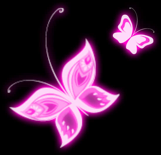 Majestic Pink Butterfly On Blossom PNG Image