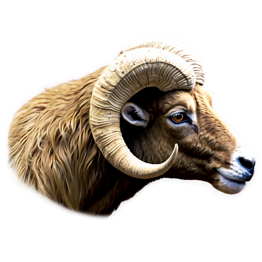 Majestic Ram Head Artwork Png Ohk30 PNG Image