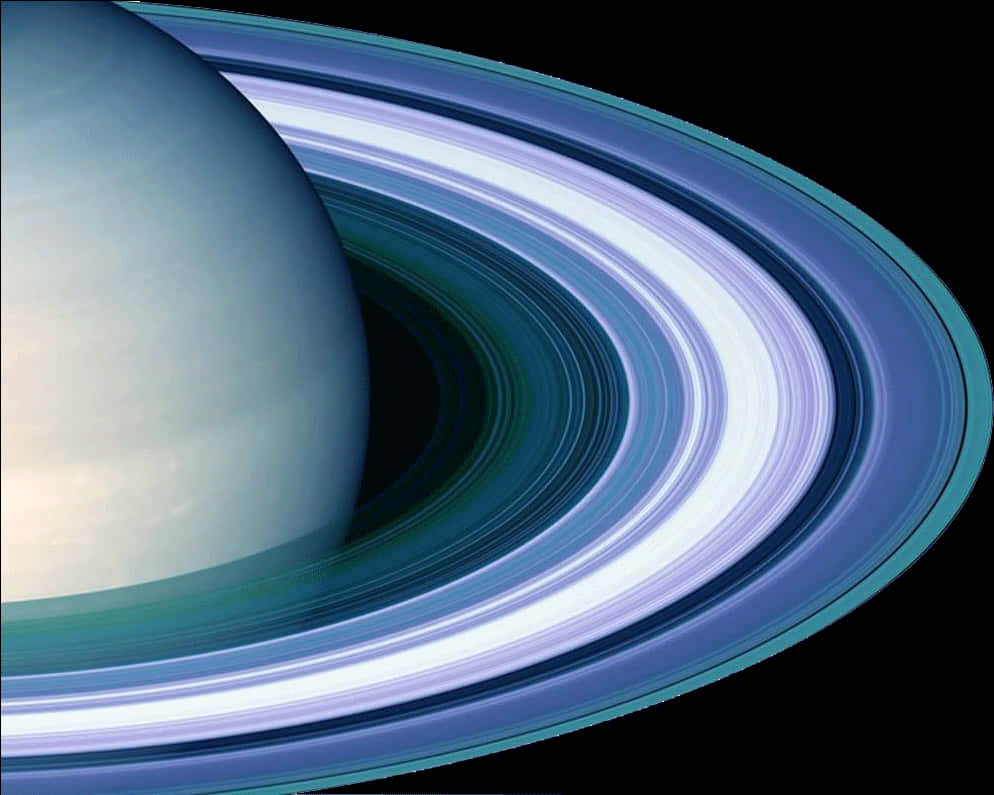 Majestic Ringed Planet PNG Image