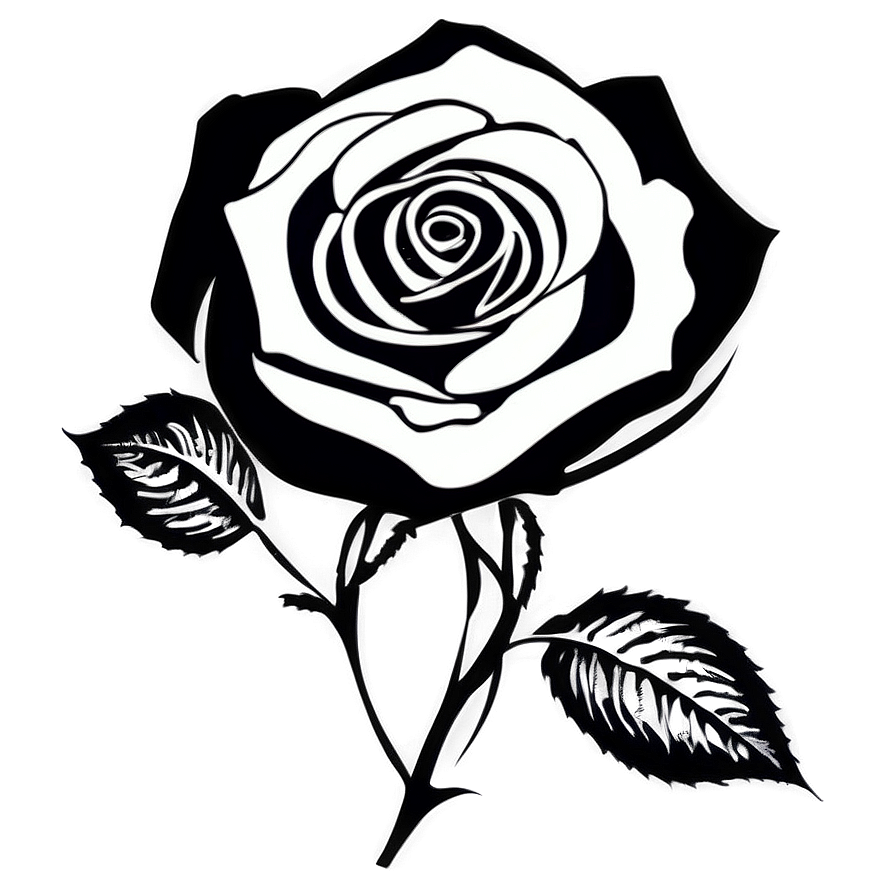 Majestic Rose Black And White Png 21 PNG Image