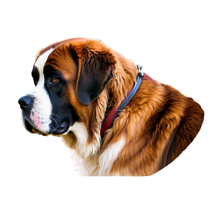 Majestic Saint Bernard Portrait Png Wkp32 PNG Image