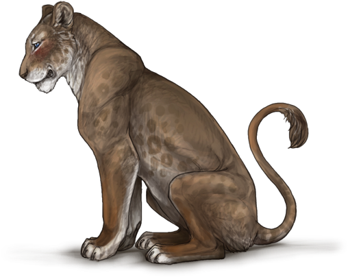 Majestic Sitting Lioness PNG Image