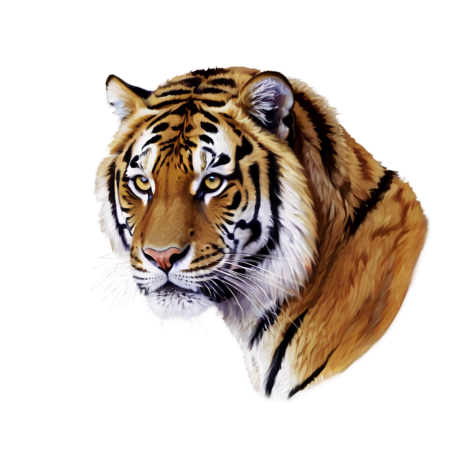 Majestic Tiger Portrait Png Wcm35 PNG Image