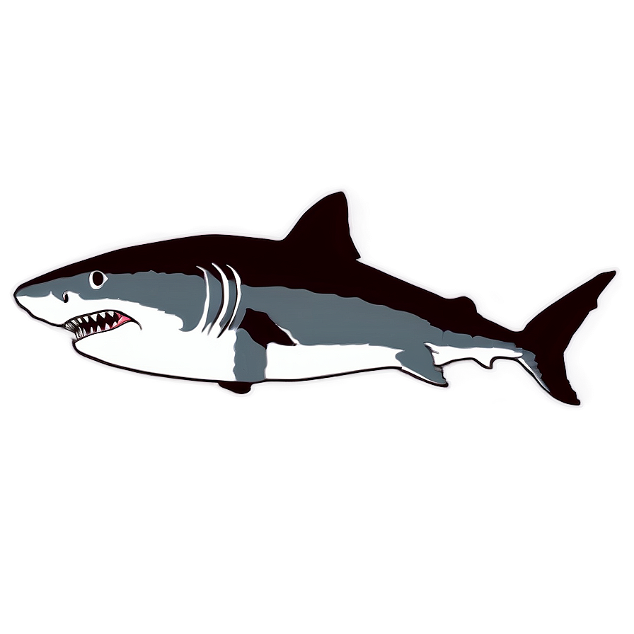 Majestic Tiger Shark Art Png Uqk94 PNG Image