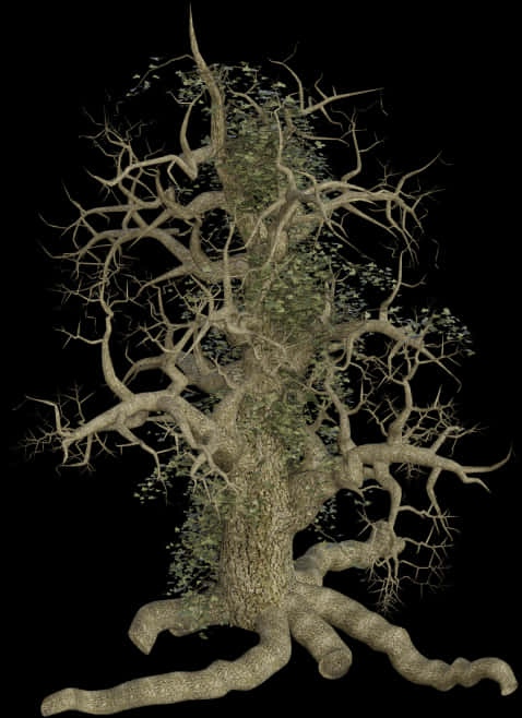 Majestic Treewith Exposed Roots PNG Image