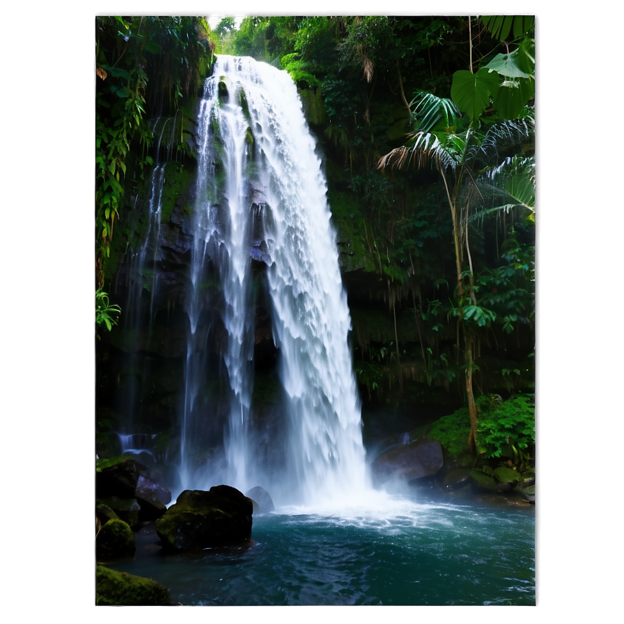 Majestic Waterfall In Jungle Photo Png 87 PNG Image