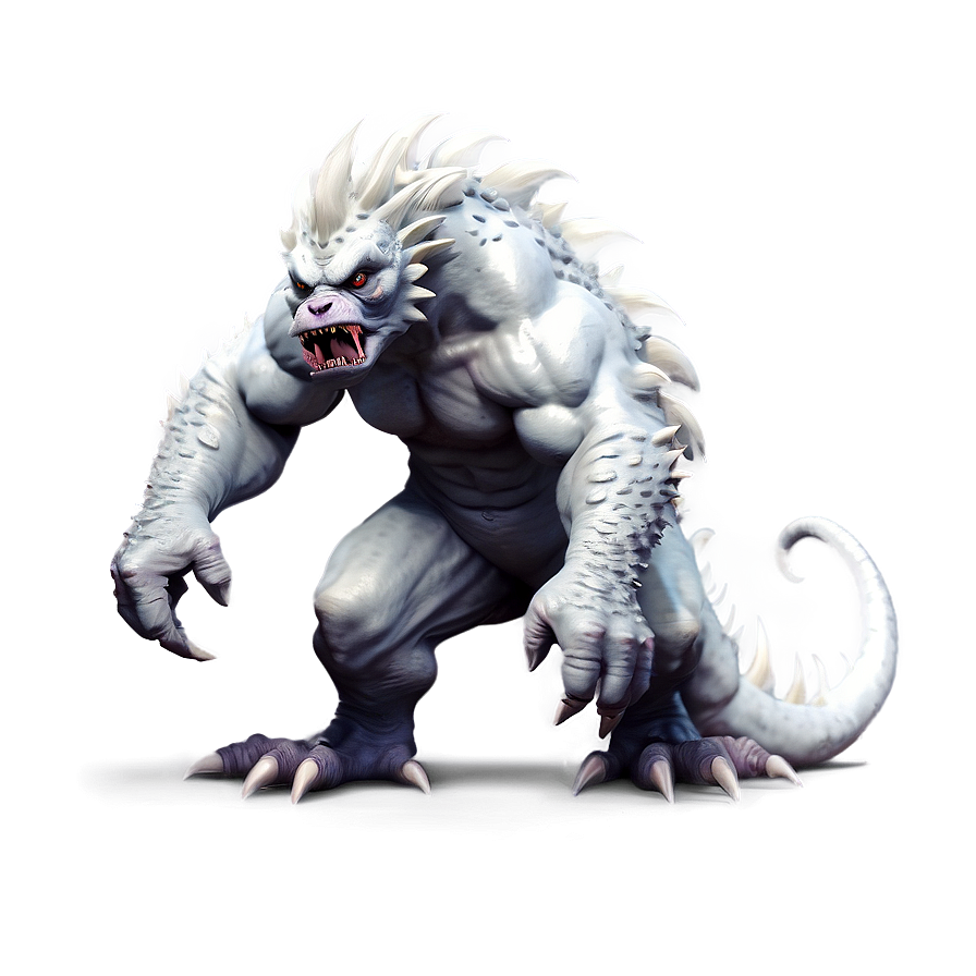 Majestic White Monster Png Ceb PNG Image