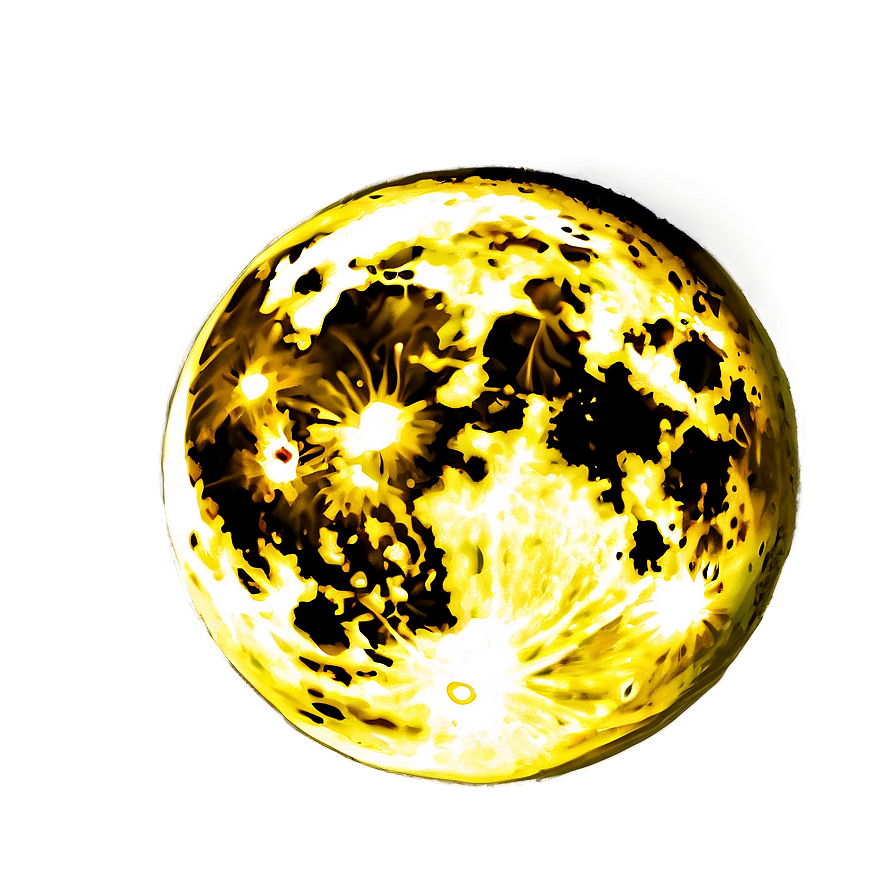 Majestic Yellow Full Moon Png Nda50 PNG Image