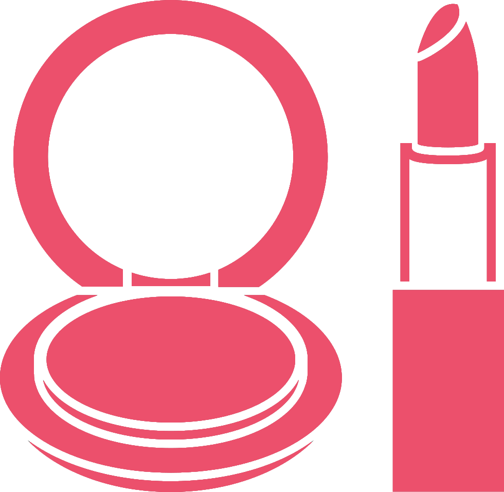 Makeup Compactand Lipstick Icon PNG Image