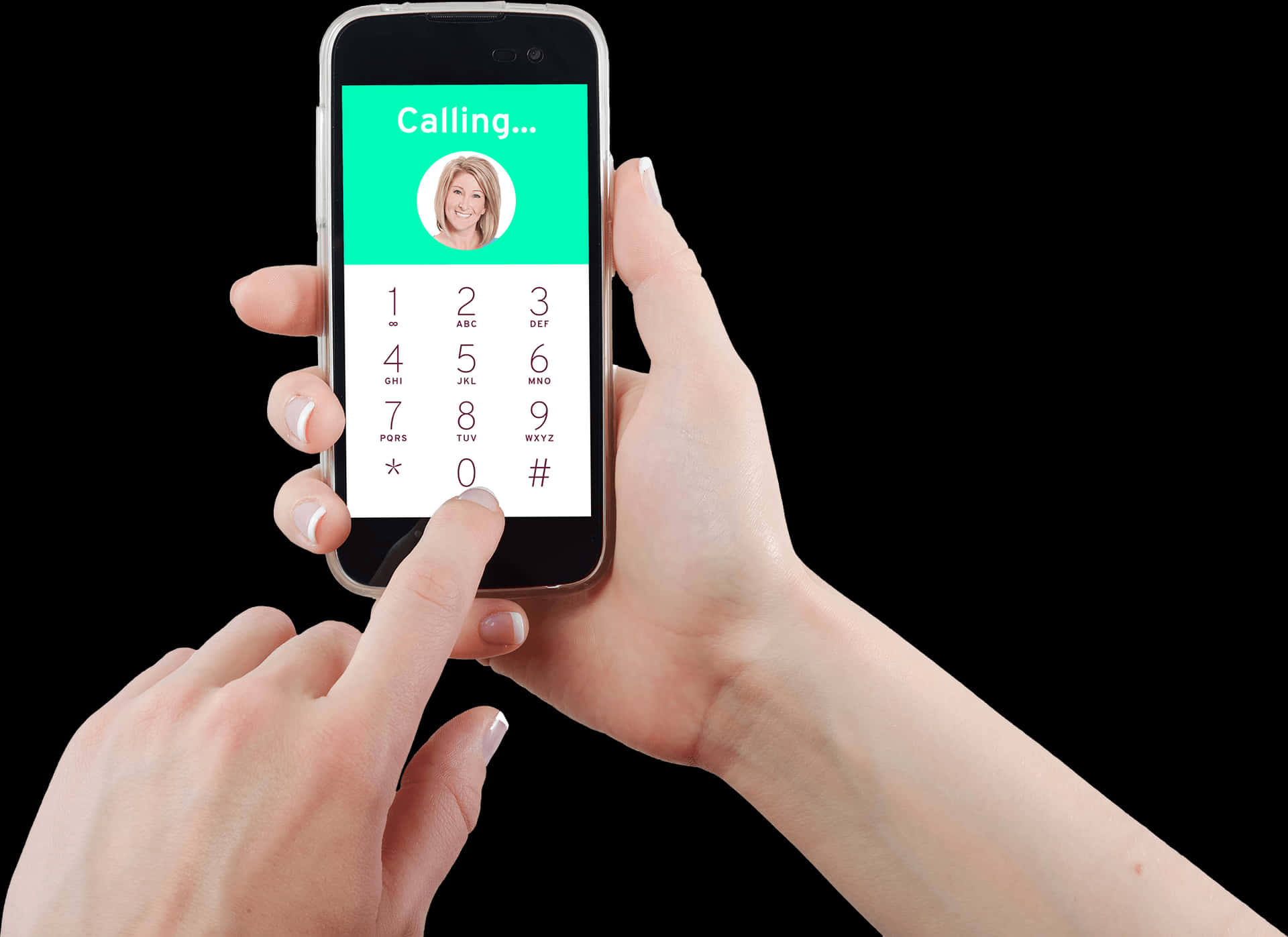 Making Phone Call Smartphone PNG Image