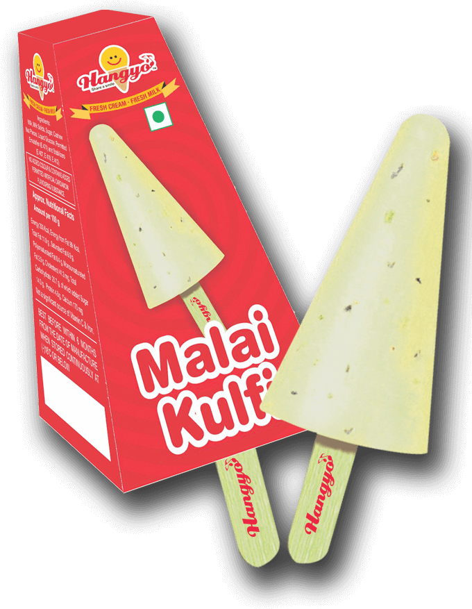 Malai Kulfi Frozen Dessert Packaging PNG Image