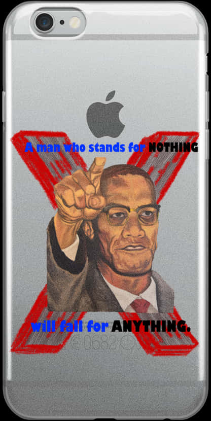 Malcolm X Quotei Phone Case PNG Image