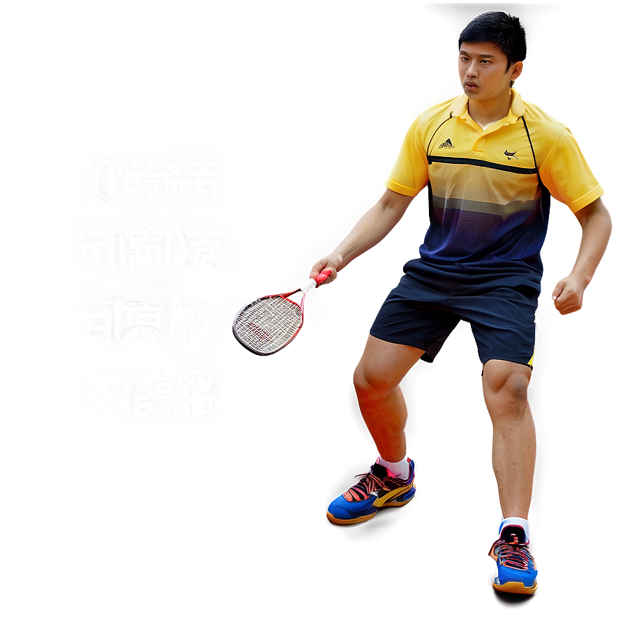 Male Badminton Player Png Fit PNG Image