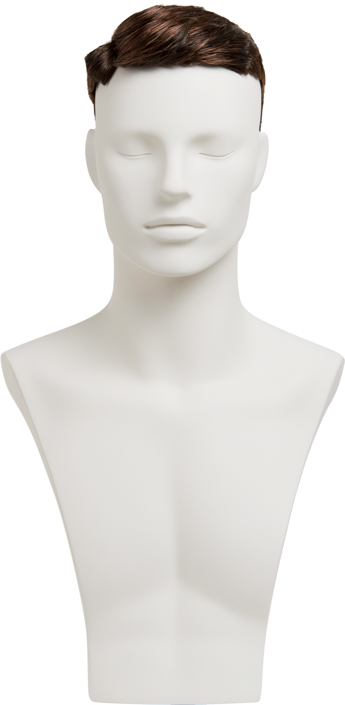 Male Mannequin Bust Display PNG Image