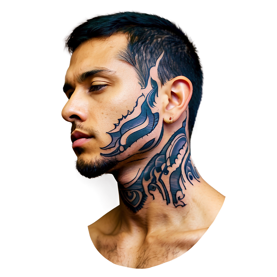 Male Neck Tattoo Gallery Png 06122024 PNG Image