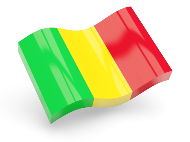 Mali Flag Waving Illustration PNG Image