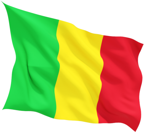 Mali National Flag Waving PNG Image