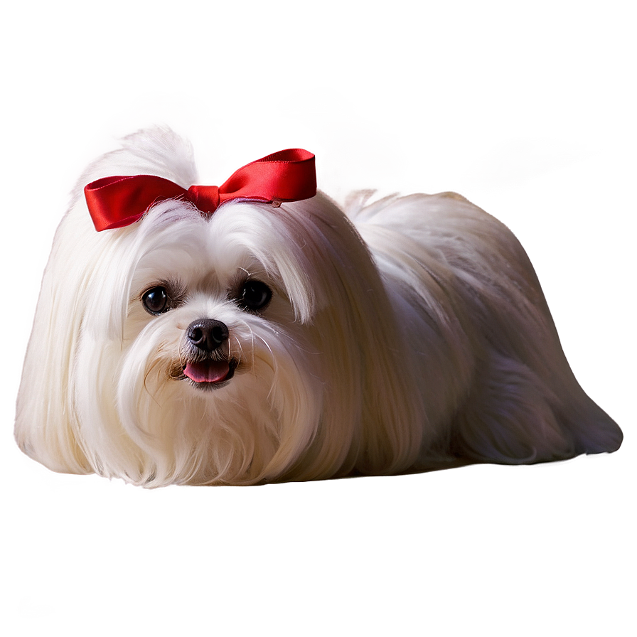 Maltese With Bow Png Ror78 PNG Image