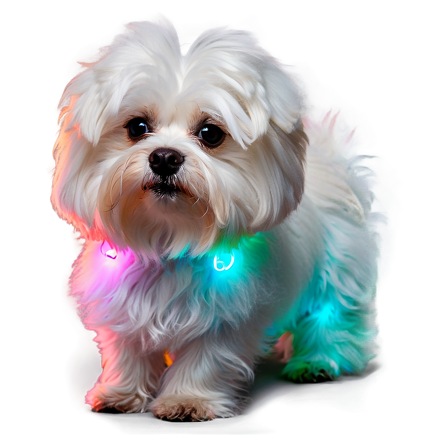 Maltese With Glowing Fur Png 06282024 PNG Image