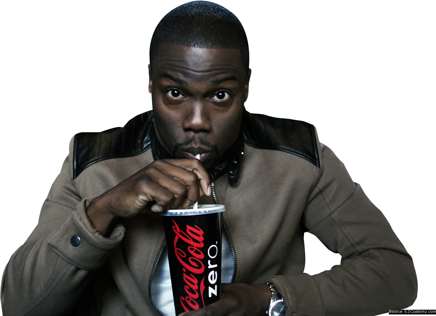 Man Drinking Coca Cola Zero PNG Image