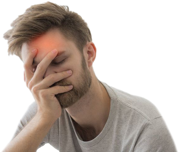 Man Experiencing Headache PNG Image