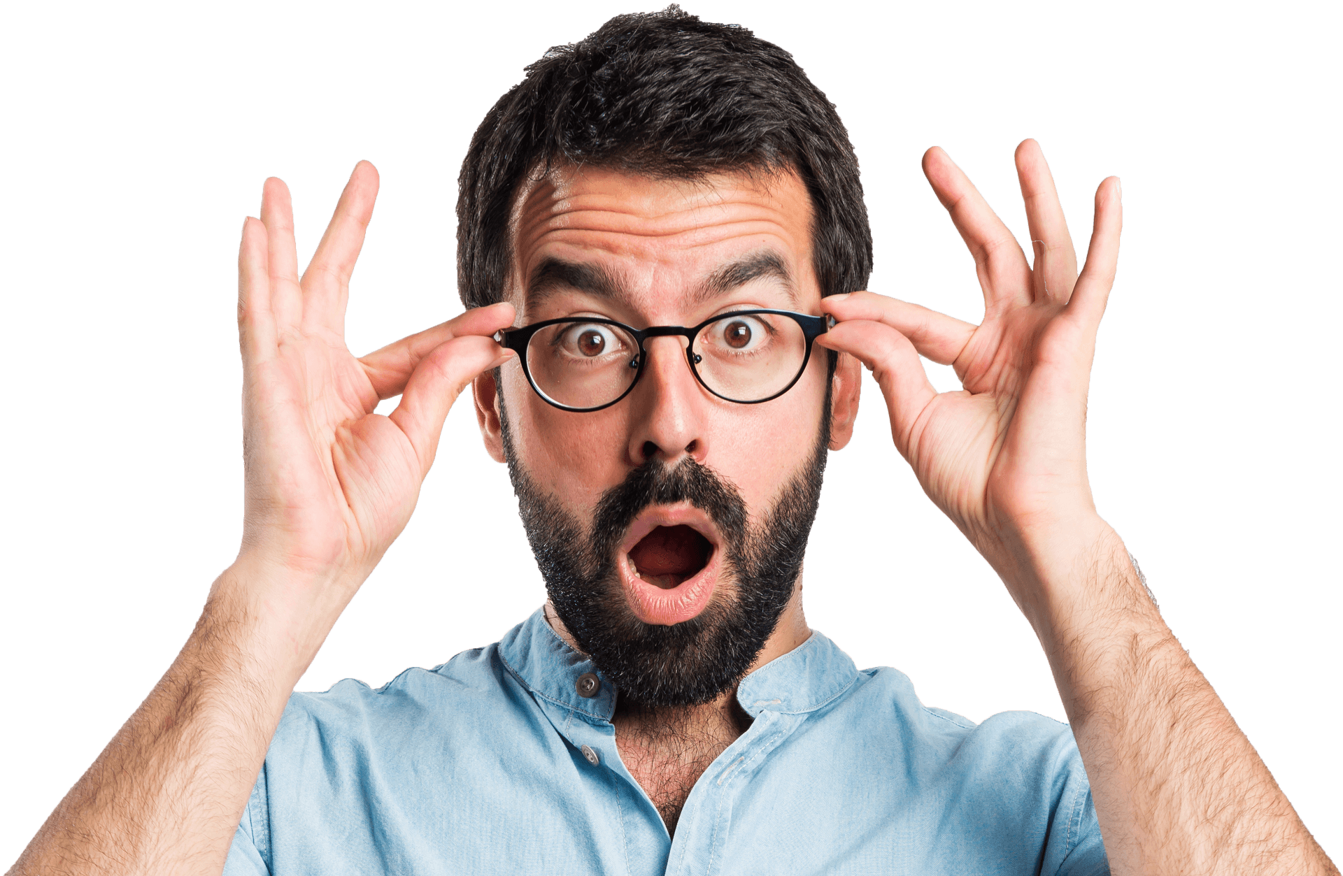 Man Expressing Surprise PNG Image