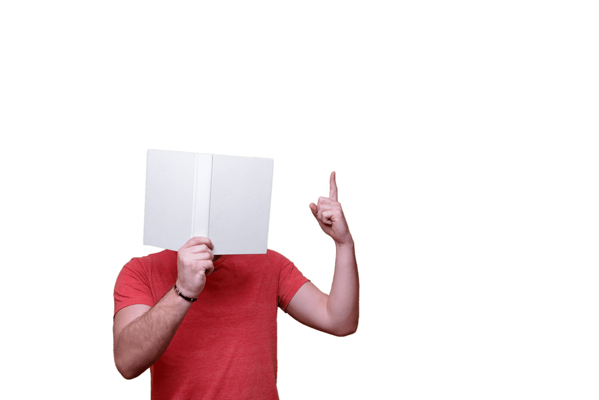 Man Holding Blank Book Cover PNG Image