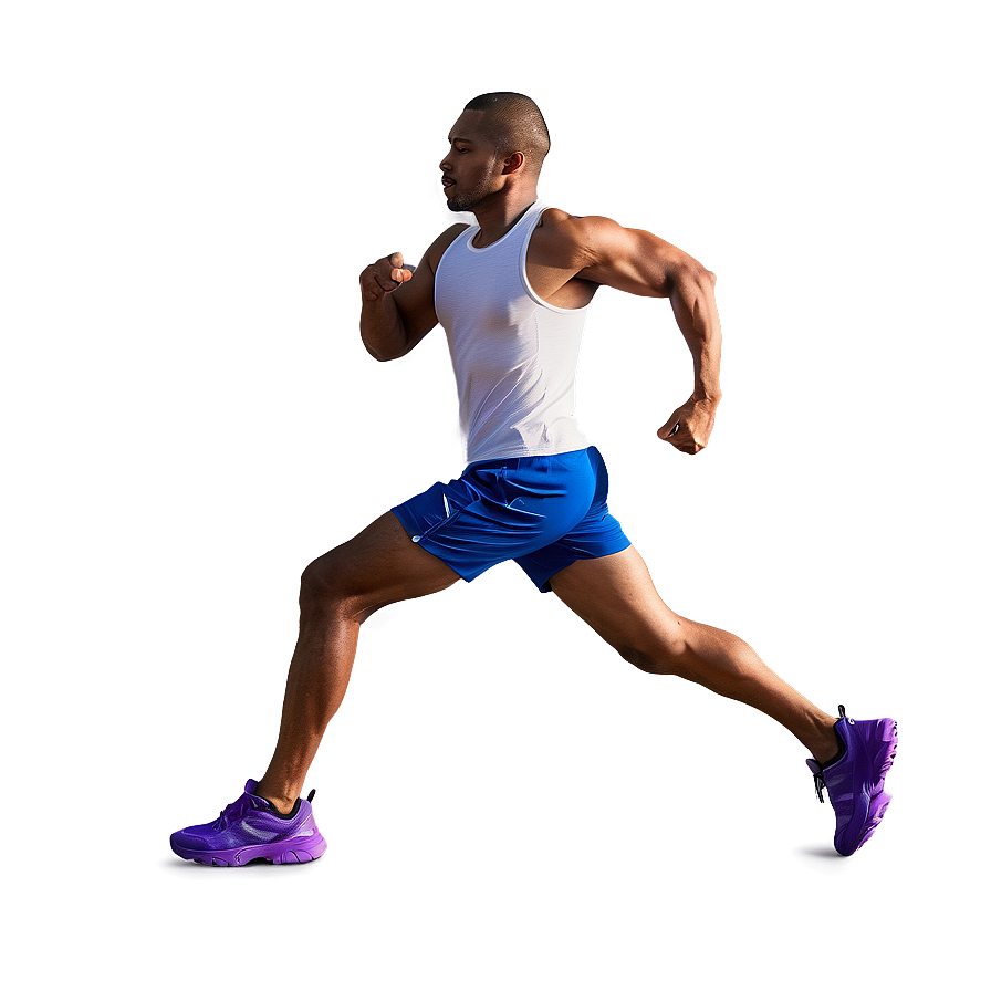 Man In Mid-run Pose Png 90 PNG Image