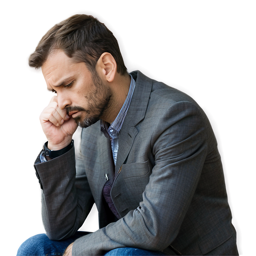 Man In Serious Thought Png 30 PNG Image