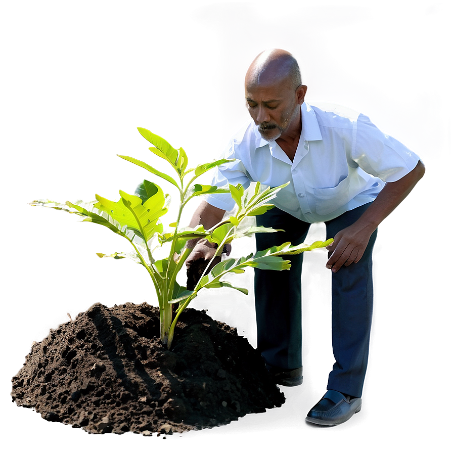 Man Planting Tree Png Pjh PNG Image