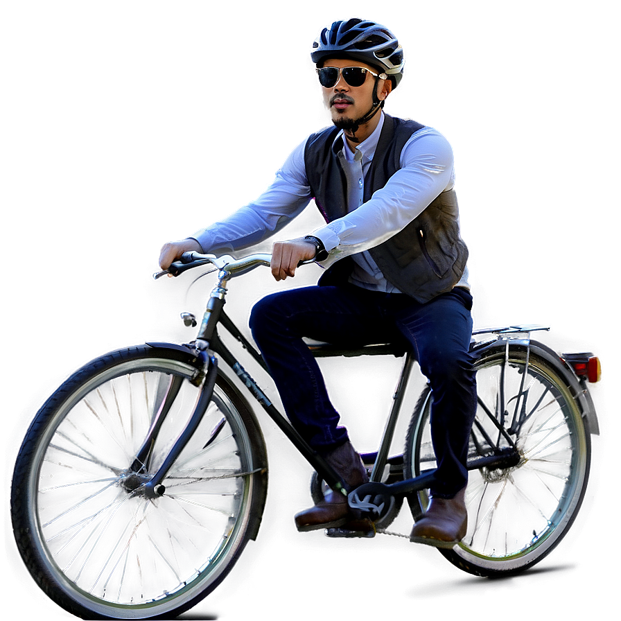 Man Riding Bicycle Png Vig PNG Image